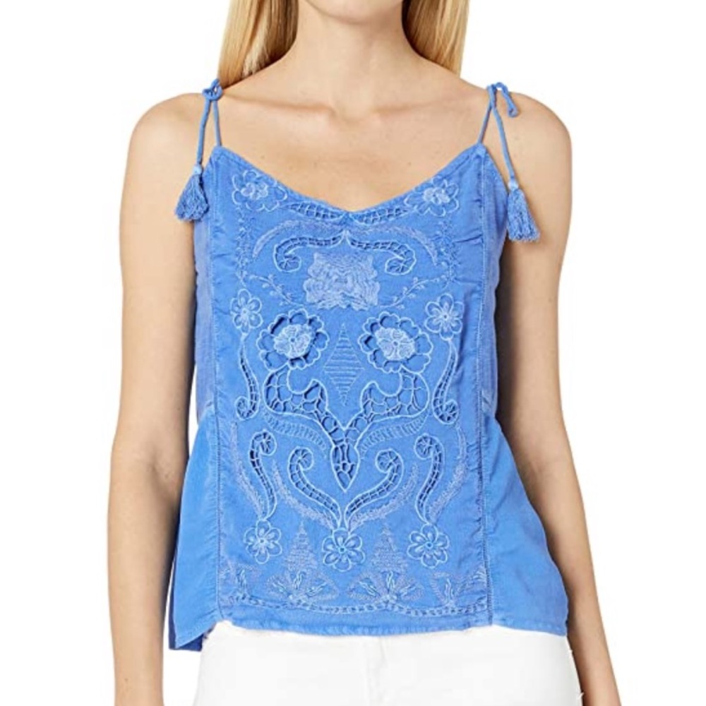 🔥FLASH SALE ! Lucky Brand 🌴 Embroidered Wash Tank Top - Picture 6 of 6